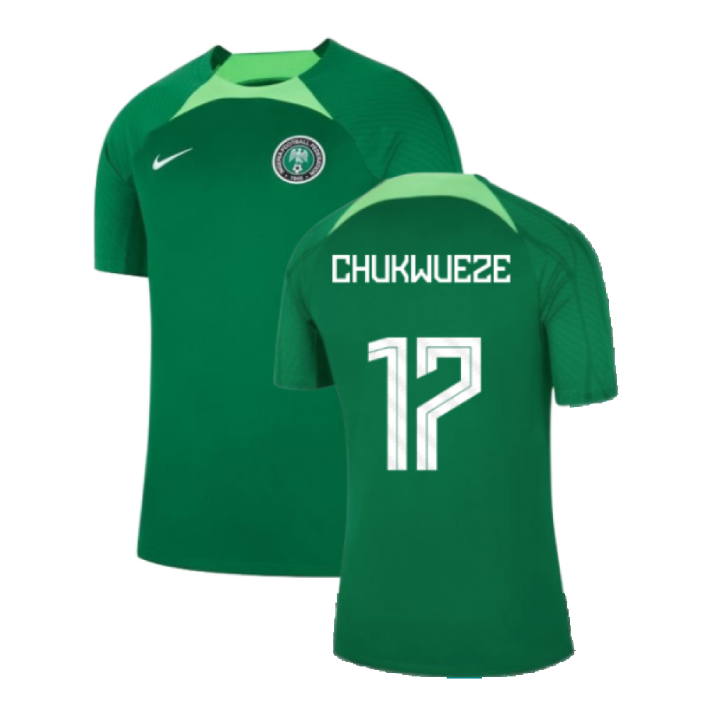 2022-2023 Nigeria Dri-Fit Training Shirt (Green) (CHUKWUEZE 17)