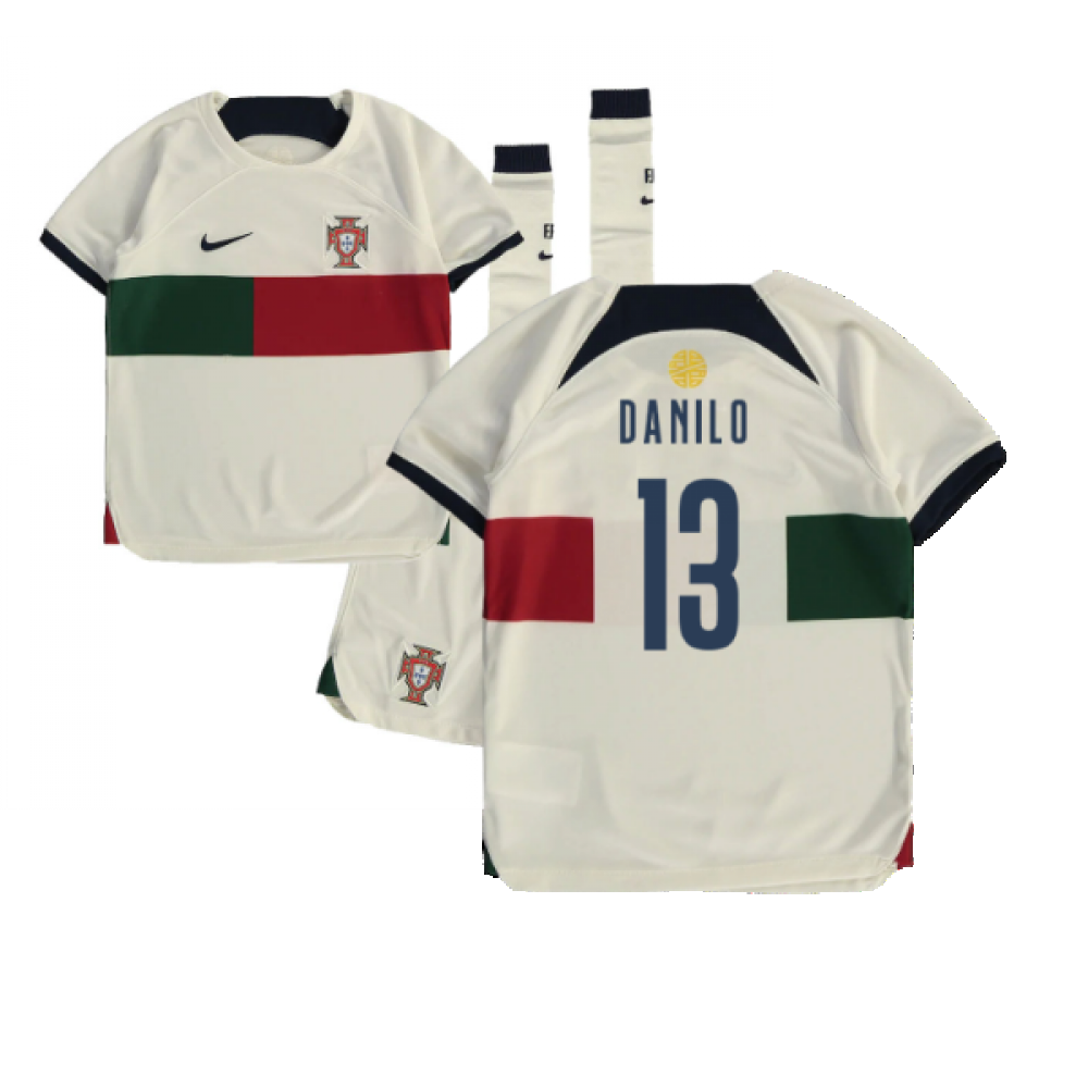 2022-2023 Portugal Away Little Boys Mini Kit (Danilo 13)