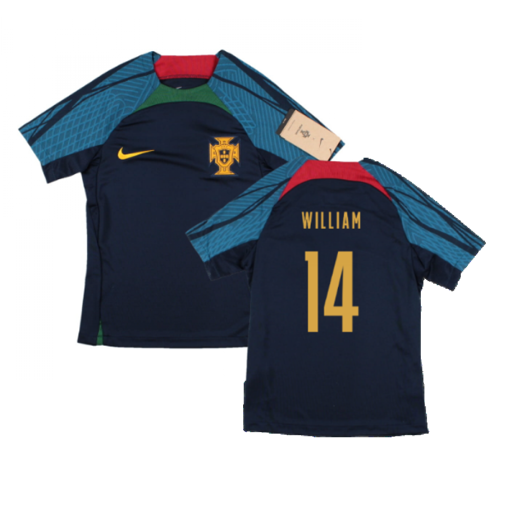 2022-2023 Portugal Dri-Fit Training Shirt (Navy) (William 14)