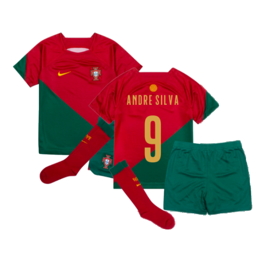 2022-2023 Portugal Home Mini Kit (Andre Silva 9)