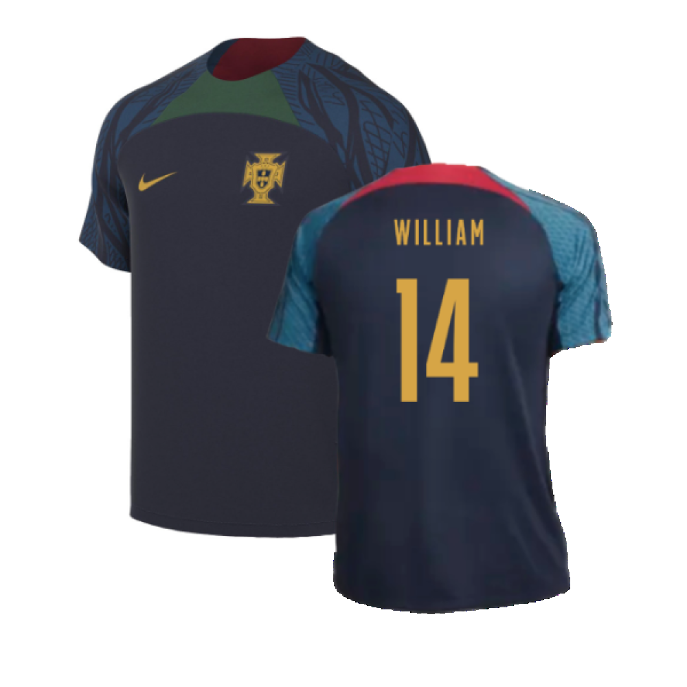 2022-2023 Portugal Strike Training Shirt (Navy) (William 14)