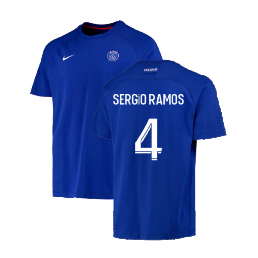 2022-2023 PSG CL Training Shirt (Blue) (SERGIO RAMOS 4)