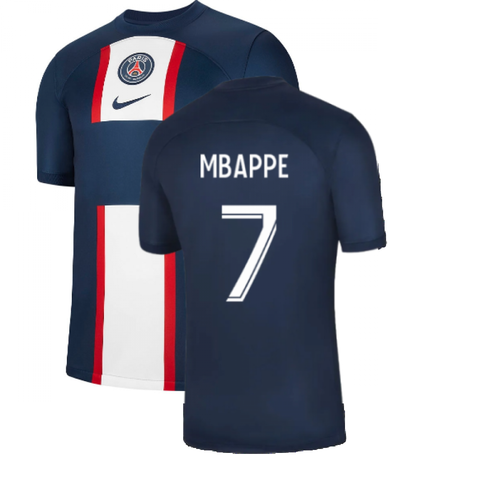 2022-2023 PSG Home Shirt (no sponsor) (MBAPPE 7)