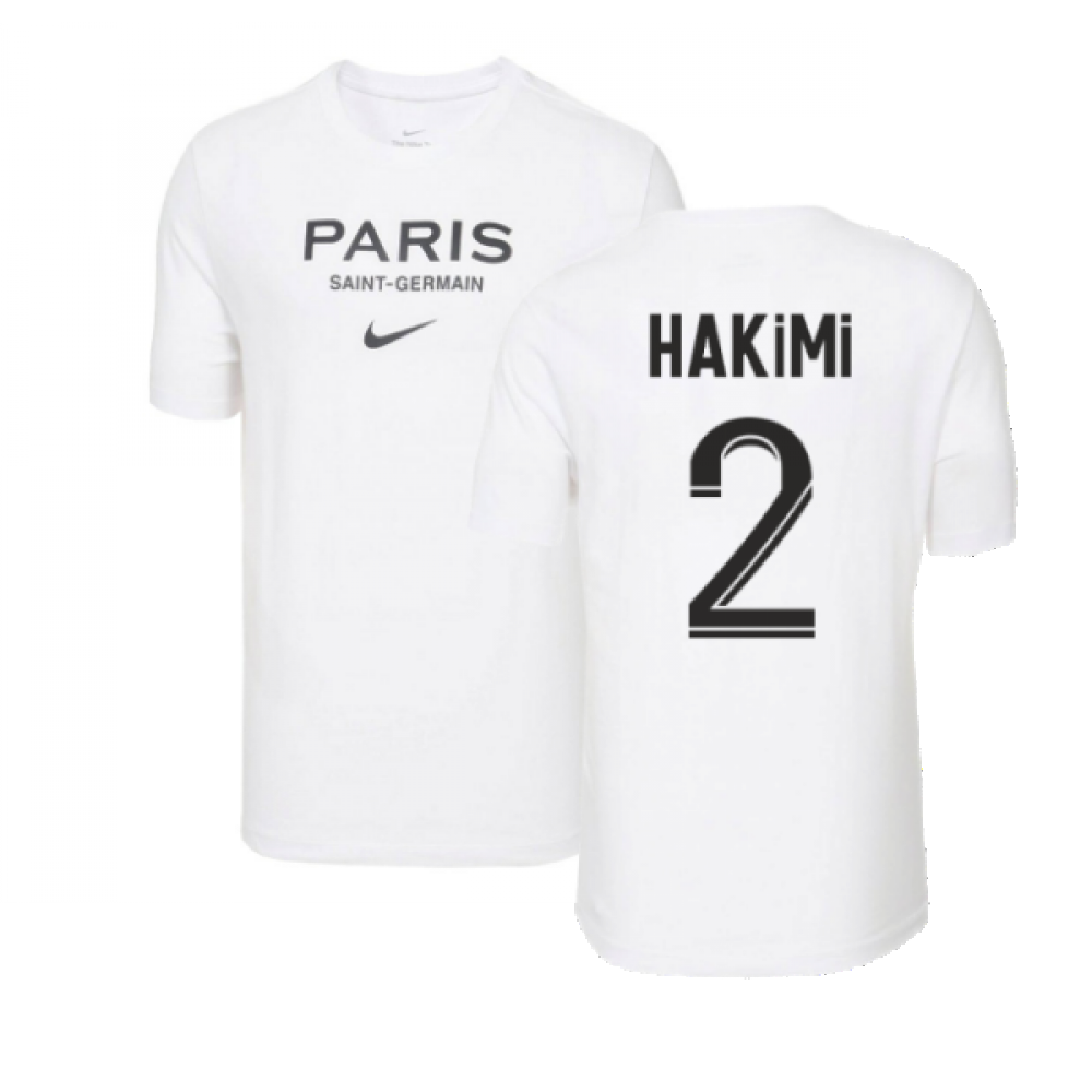 2022-2023 PSG Swoosh Tee (White) (HAKIMI 2)