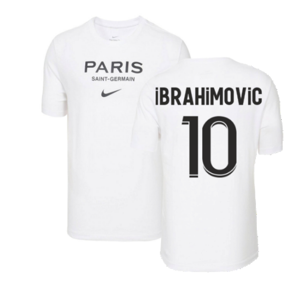 2022-2023 PSG Swoosh Tee (White) (IBRAHIMOVIC 10)