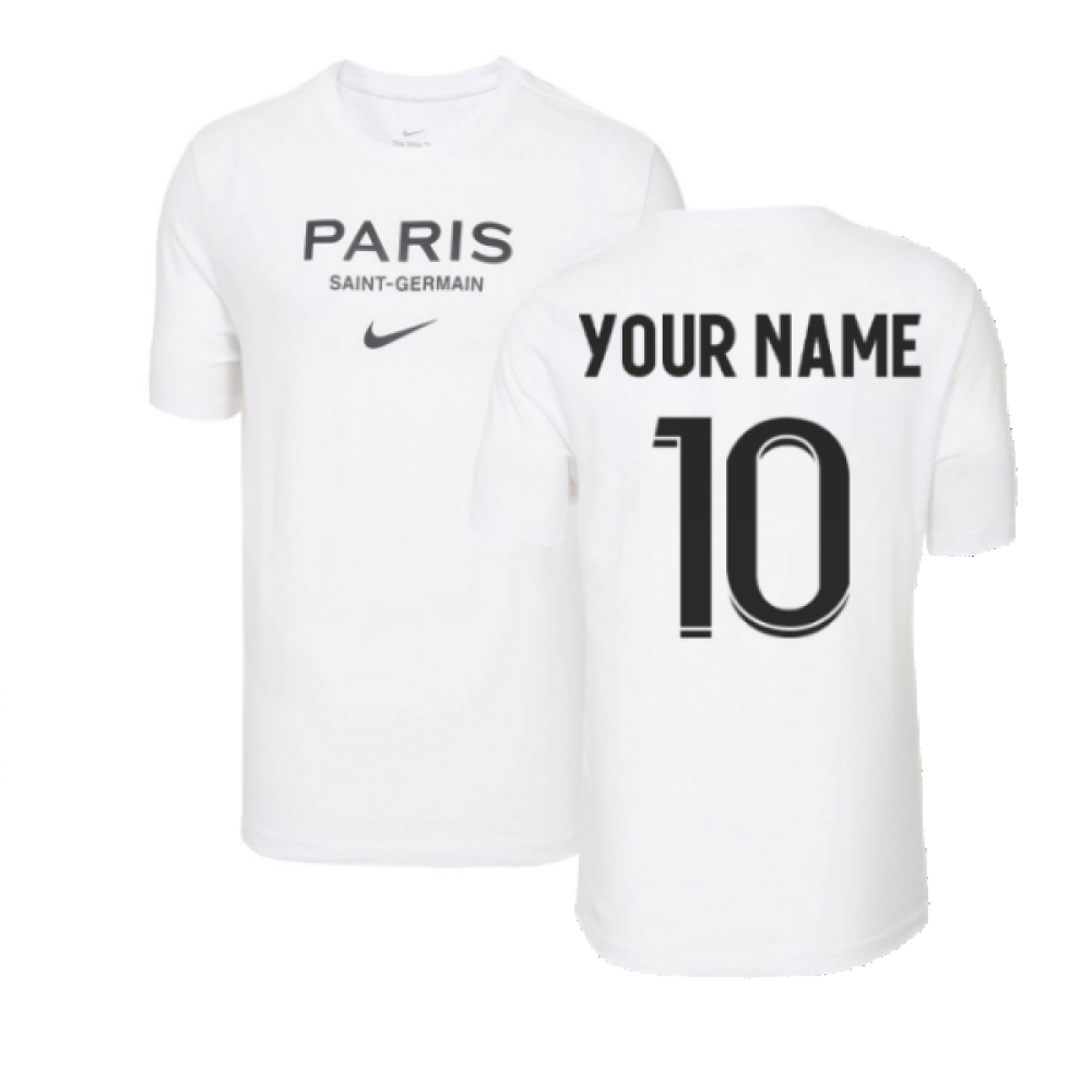 2022-2023 PSG Swoosh Tee (White) (Your Name)