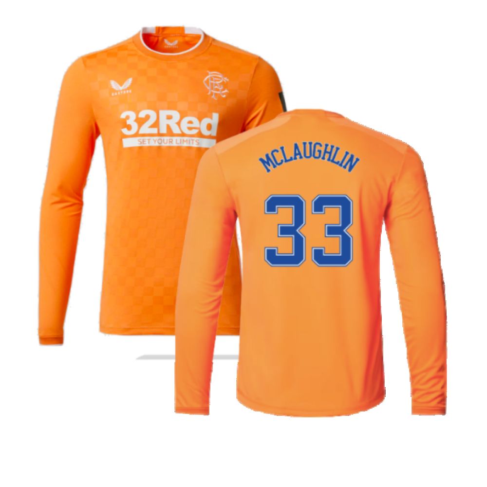 2022-2023 Rangers Home Goalkeeper Shirt (Orange) (McLaughlin 33)