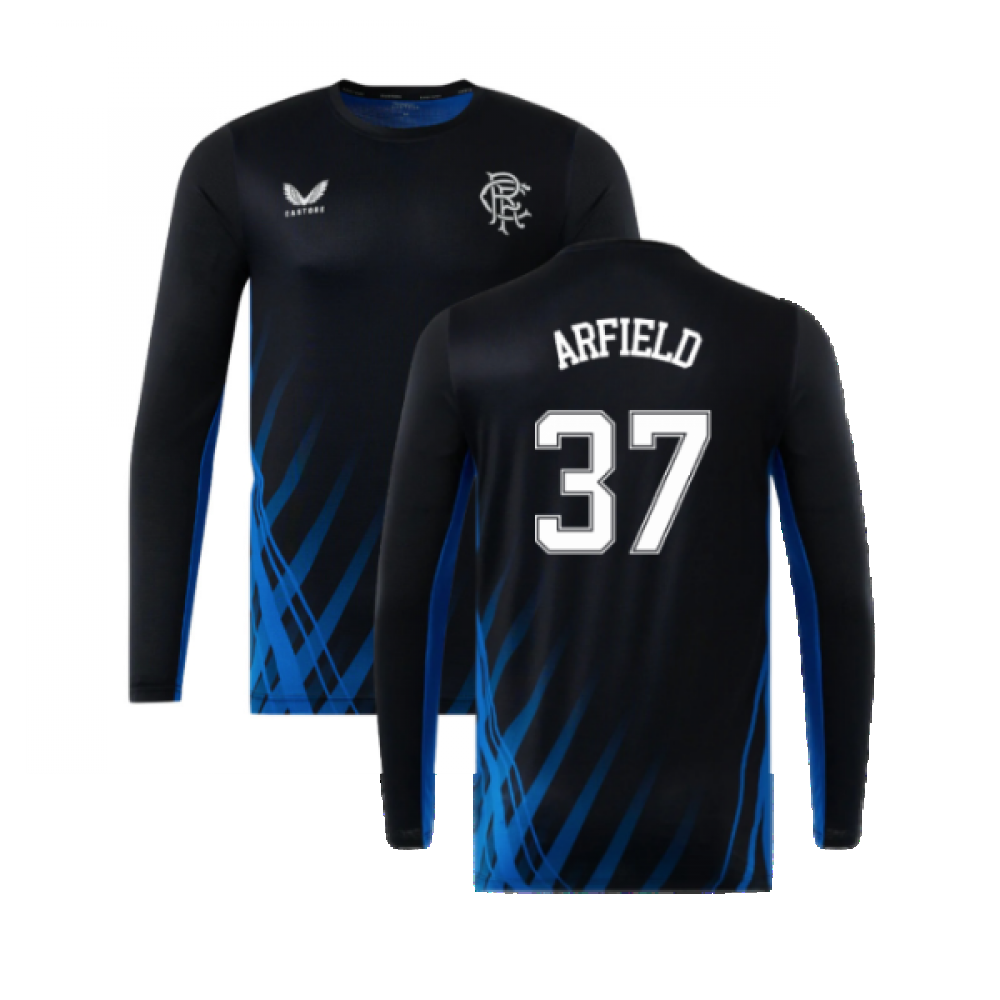 2022-2023 Rangers Training Long Sleeve Tee (Black) (ARFIELD 37)