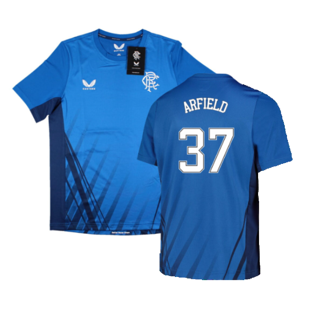 2022-2023 Rangers Training Short Sleeve T-Shirt (Blue) - Kids (ARFIELD 37)