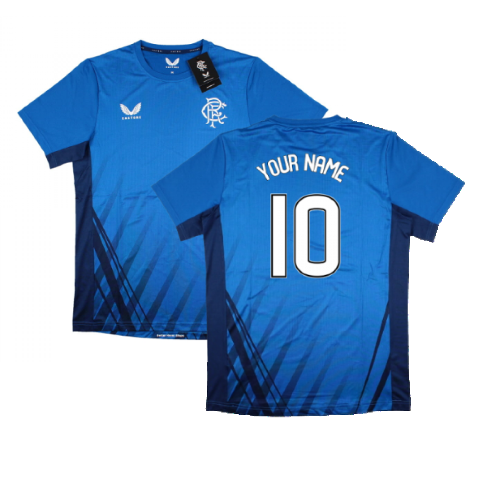 2022-2023 Rangers Training Short Sleeve Tee (Blue) (Your Name)