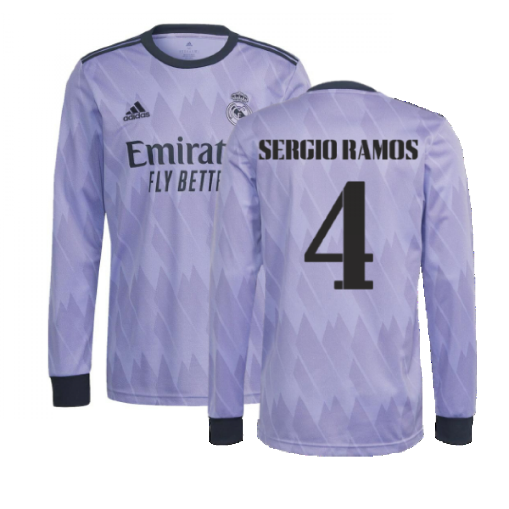 2022-2023 Real Madrid Authentic Long Sleeve Away Shirt (SERGIO RAMOS 4)