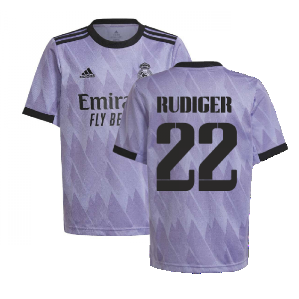 2022-2023 Real Madrid Away Shirt (Kids) (RUDIGER 22)