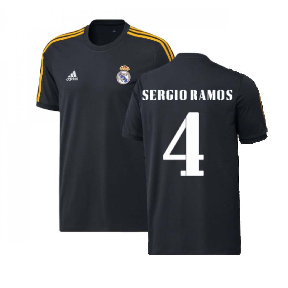 2022-2023 Real Madrid DNA 3S Tee (Navy) (SERGIO RAMOS 4)