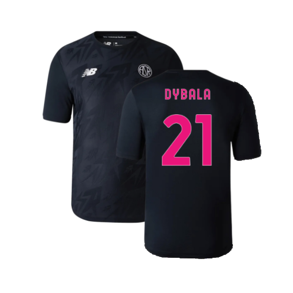 2022-2023 Roma Pre-Game Jersey Third (Black) (DYBALA 21)