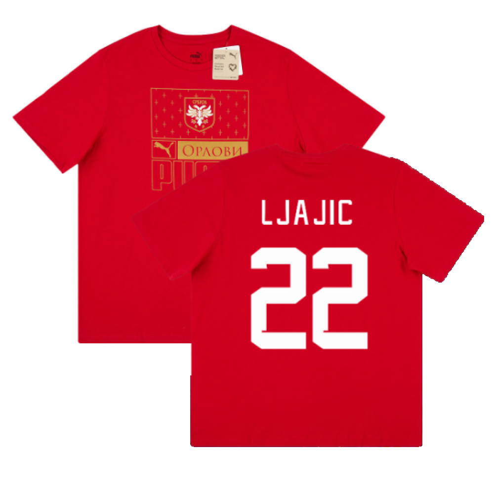 2022-2023 Serbia Ftbl Core Tee (Red) (LJAJIC 22)