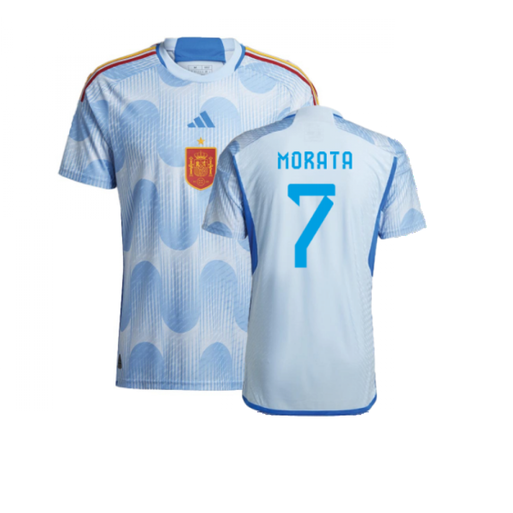 2022-2023 Spain Authentic Away Shirt (MORATA 7)