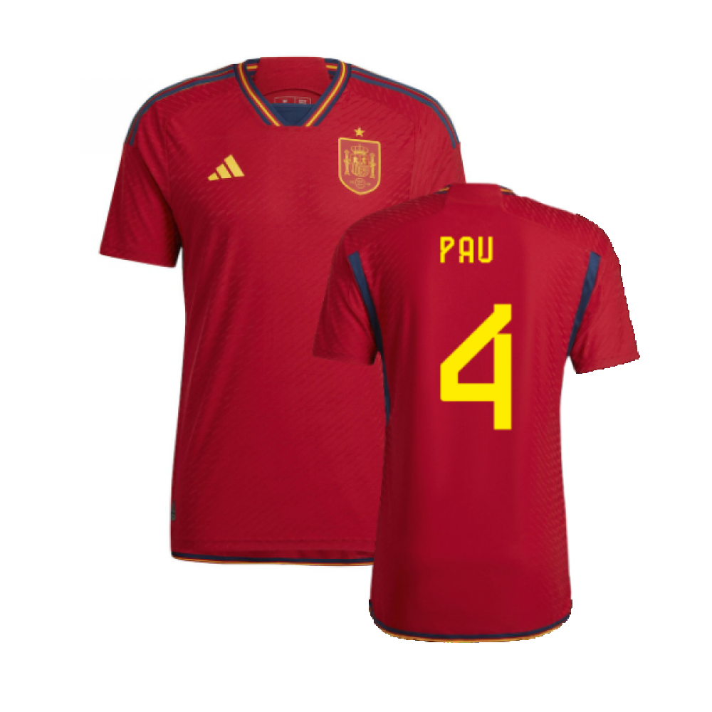 2022-2023 Spain Authentic Home Shirt (Pau 4)