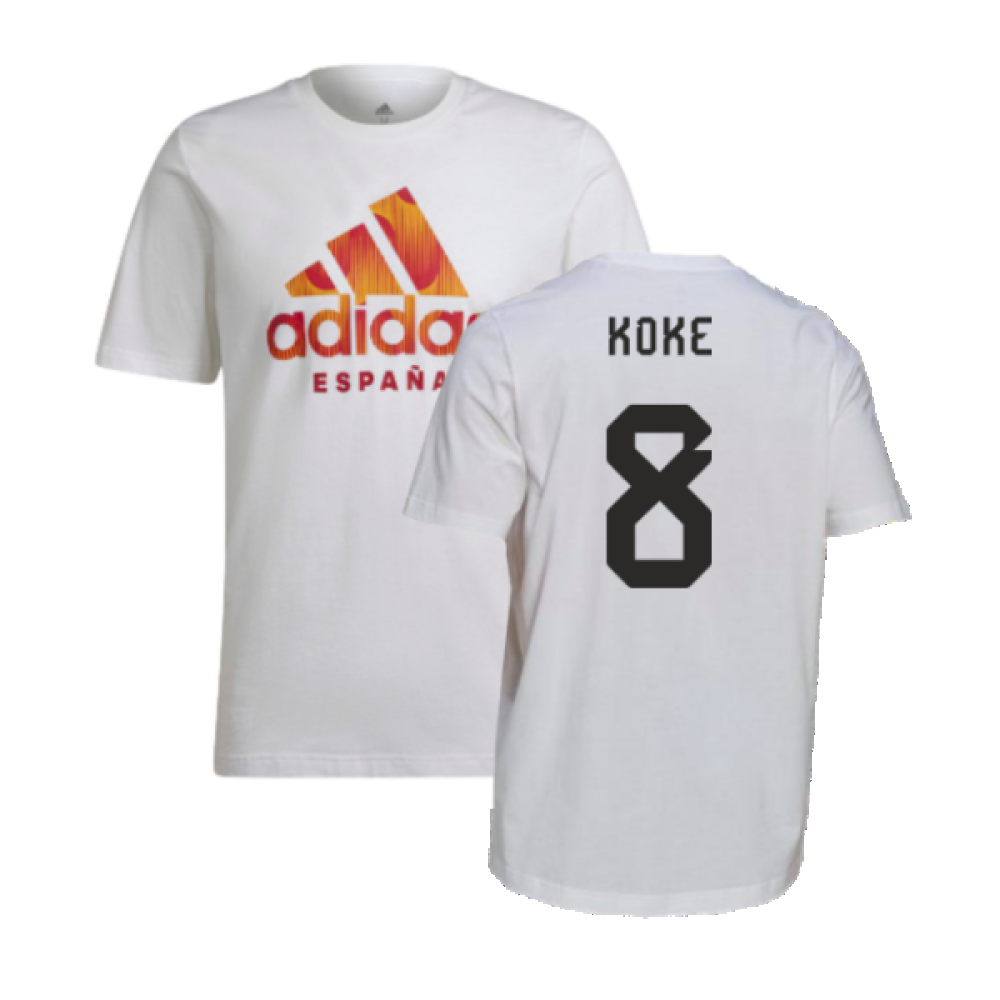 2022-2023 Spain DNA Graphic Tee (White) (Koke 8)