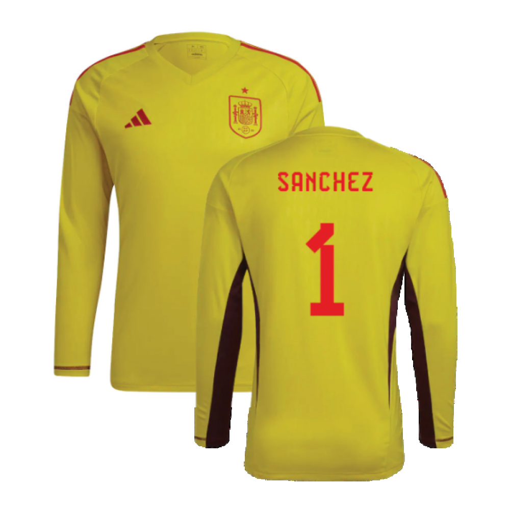 2022-2023 Spain Home Goalkeeper Shirt (Yellow) (Sanchez 1)