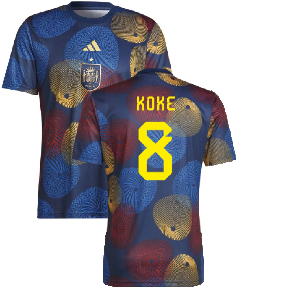 2022-2023 Spain Pre-Match Shirt (Navy) (KOKE 8)