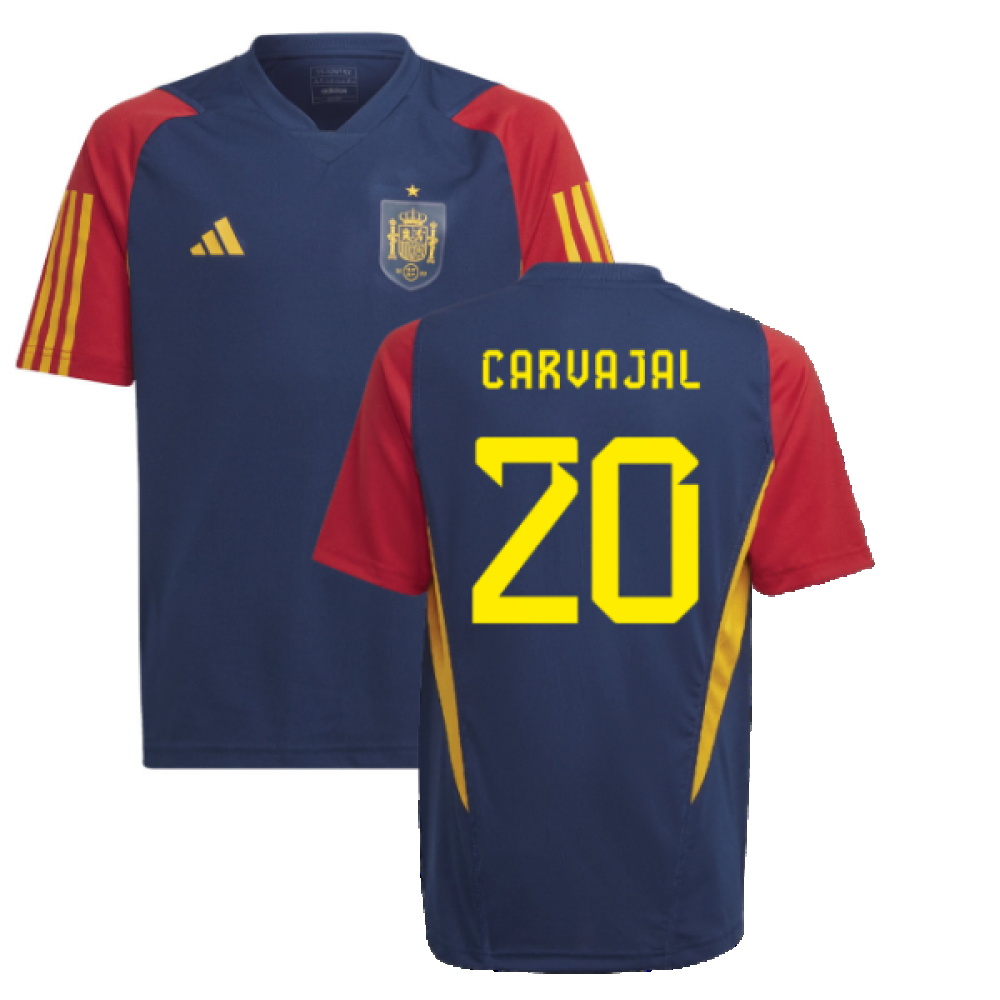 2022-2023 Spain Training Jersey (Navy) - Kids (CARVAJAL 20)