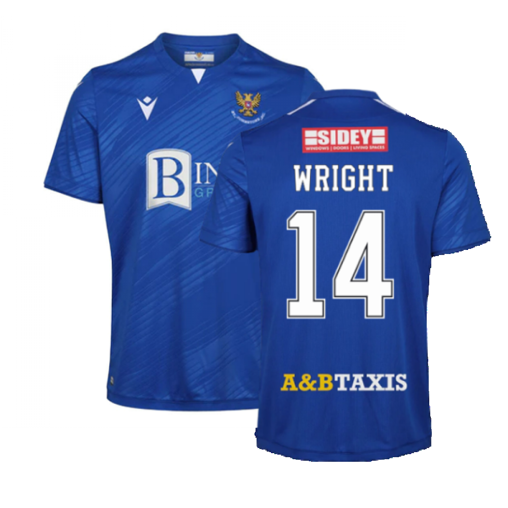 2022-2023 St Johnstone Home Shirt (WRIGHT 14)