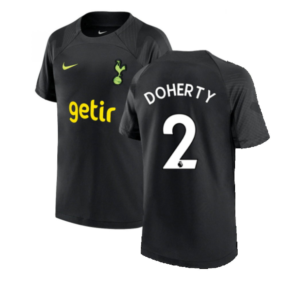 2022-2023 Tottenham Strike Training Shirt (Black) - Kids (DOHERTY 2)