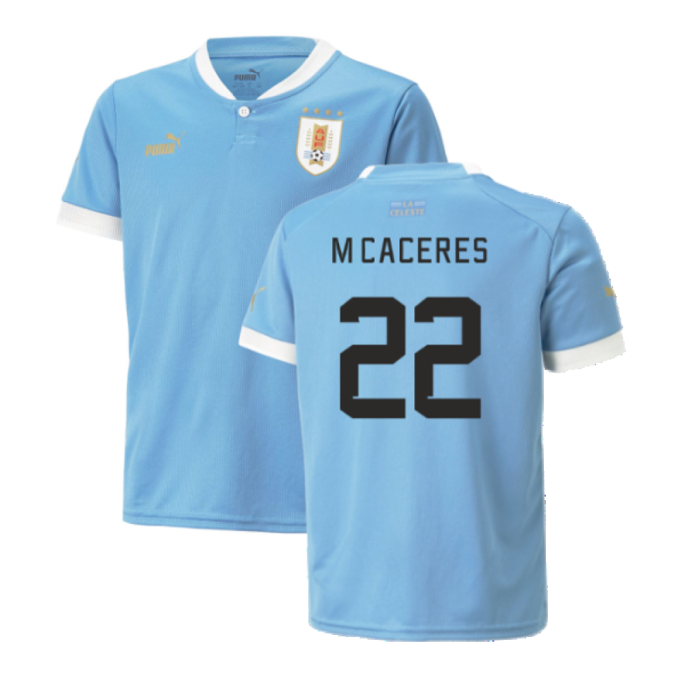 2022-2023 Uruguay Home Shirt (M Caceres 22)