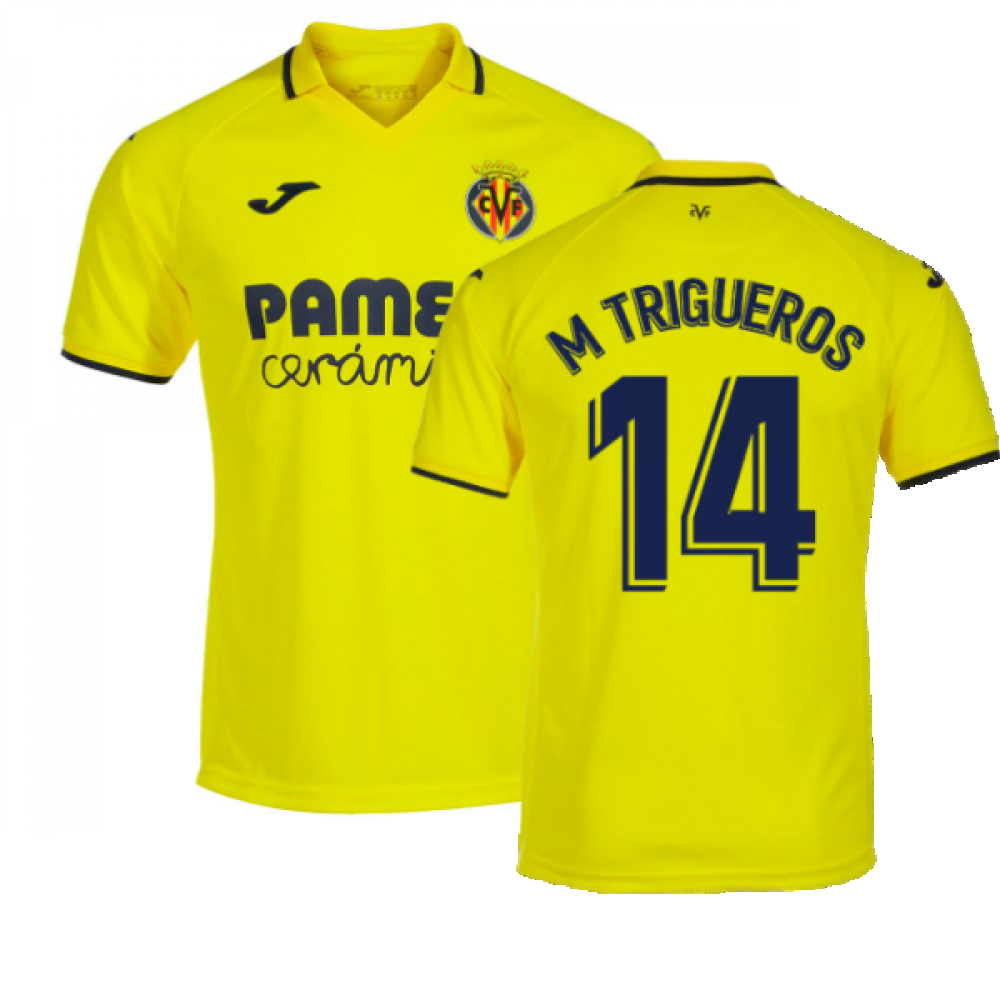 2022-2023 Villarreal Home Shirt (Kids) (M TRIGUEROS 14)