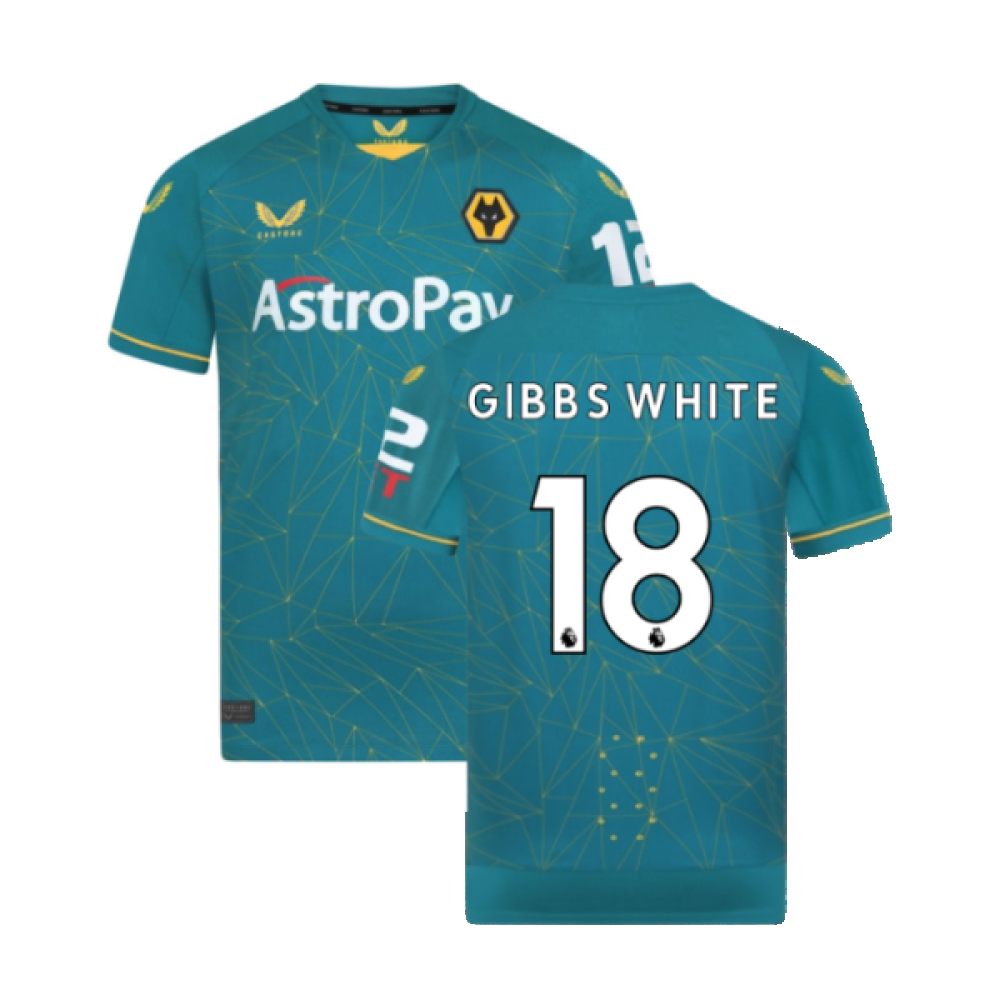 2022-2023 Wolves Away Pro Jersey (GIBBS WHITE 18)