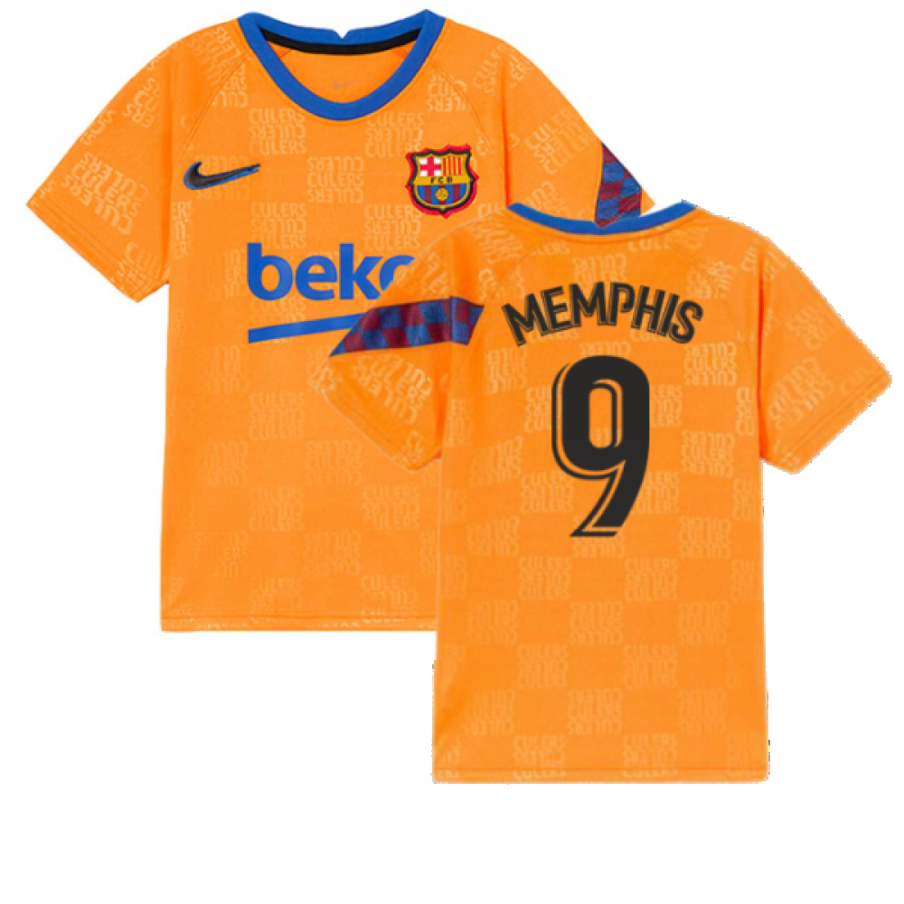 2022 Barcelona Nike Dri-Fit Pre Match Shirt (Kids) (MEMPHIS 9)