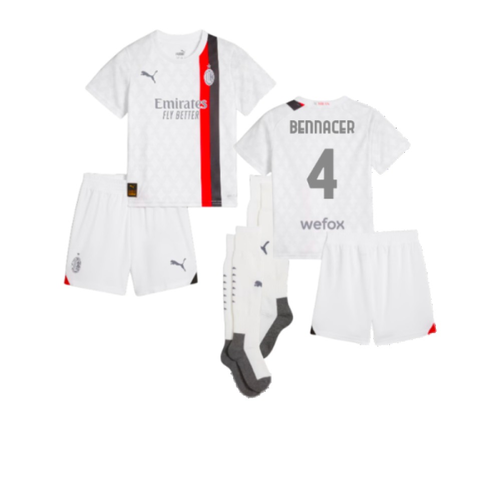 2023-2024 AC Milan Away Mini Kit (Bennacer 4)