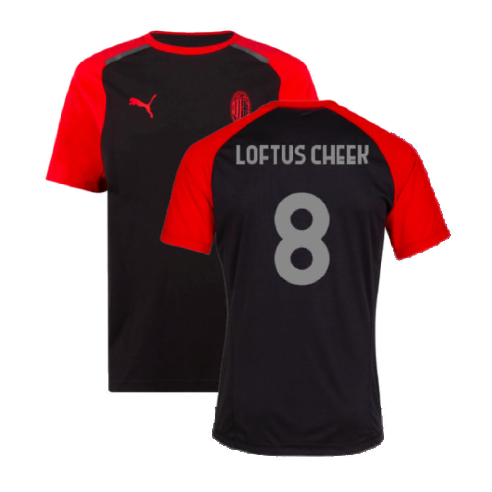 2023-2024 AC Milan Casuals Tee (Black) (Loftus Cheek 8)