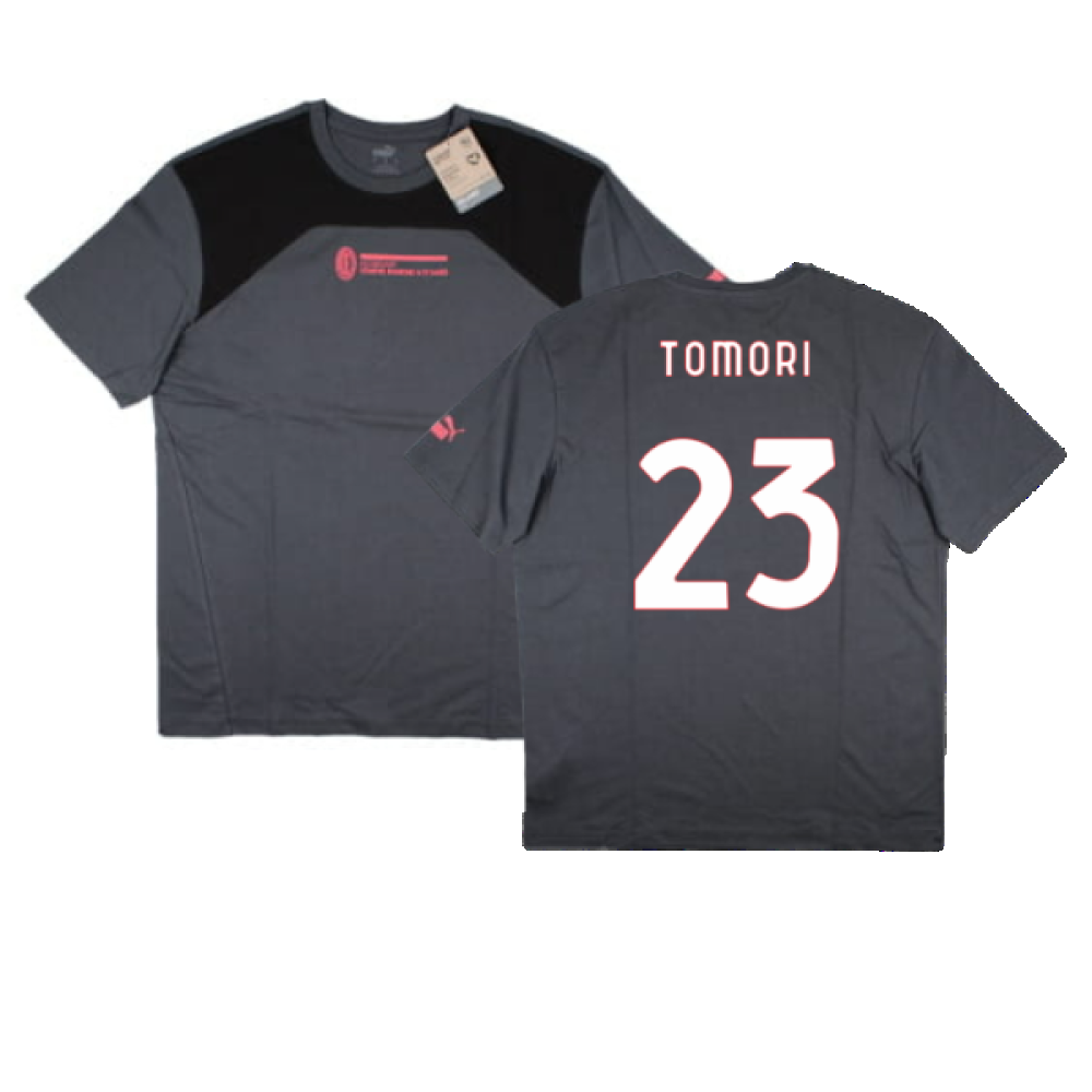 2023-2024 AC Milan FtblCulture Tee (Grey) (Tomori 23)