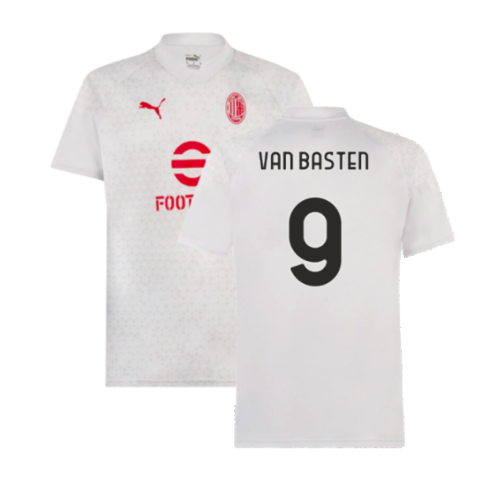 2023-2024 AC Milan Training Jersey (Grey) (Van Basten 9)