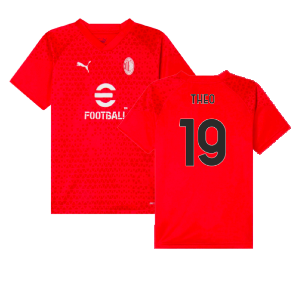 2023-2024 AC Milan Training Jersey (Red) - Kids (Theo 19)