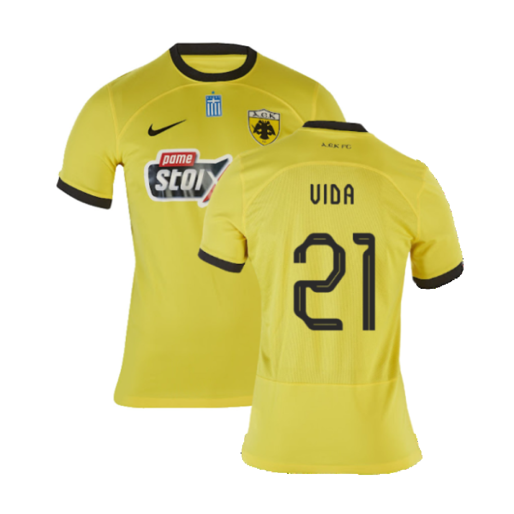 2023-2024 AEK Athens Home Shirt (Vida 21)