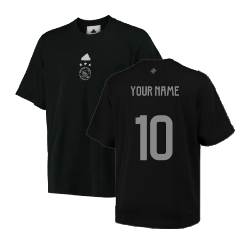 2023-2024 Ajax Lifestyler Oversized Tee (Black) (Your Name)