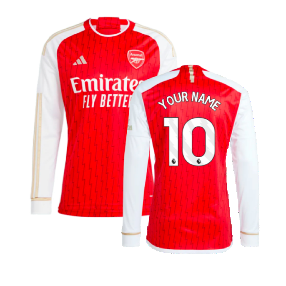 2023-2024 Arsenal Long Sleeve Home Shirt (Your Name)