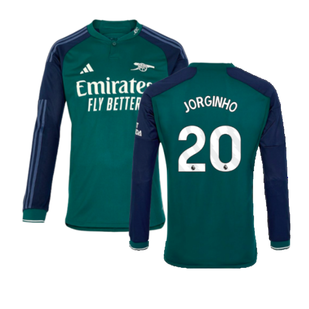 2023-2024 Arsenal Long Sleeve Third Shirt (Jorginho 20)