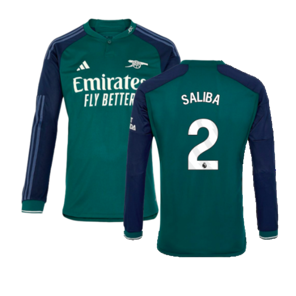 2023-2024 Arsenal Long Sleeve Third Shirt (Saliba 2)