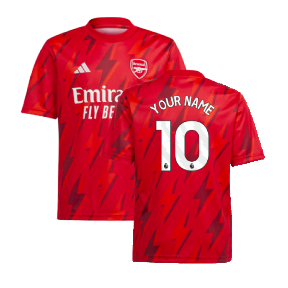 2023-2024 Arsenal Pre-Match Shirt (Red) - Kids (Your Name)