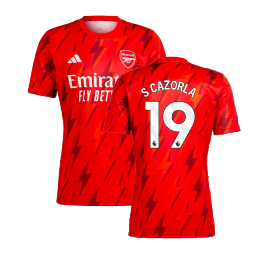 2023-2024 Arsenal Pre-Match Shirt (Red) (S Cazorla 19)