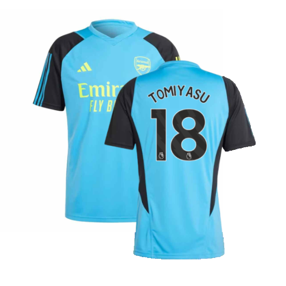 2023-2024 Arsenal Training Jersey (Pulse Blue) (Tomiyasu 18)