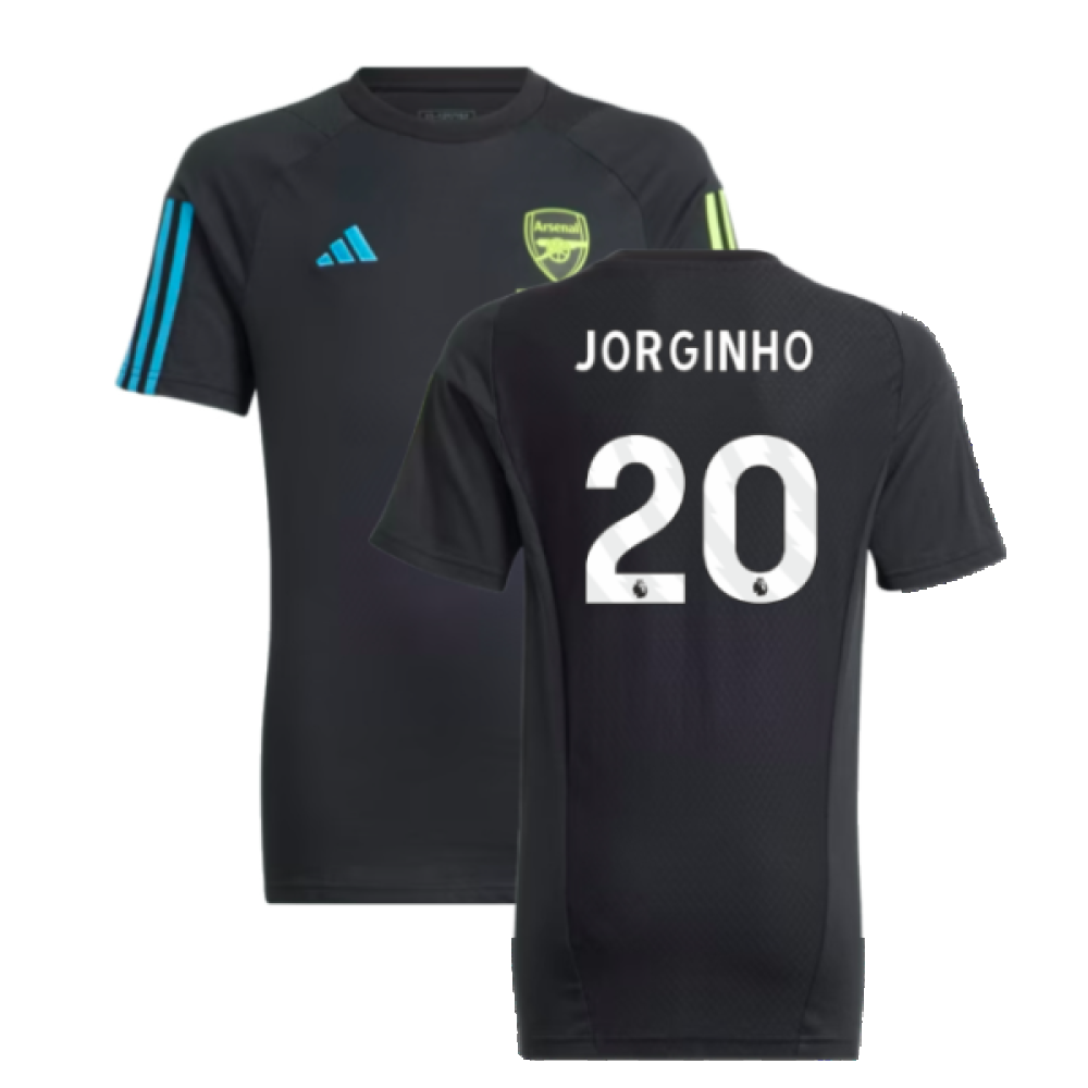 2023-2024 Arsenal Training Tee (Black) - Kids (Jorginho 20)