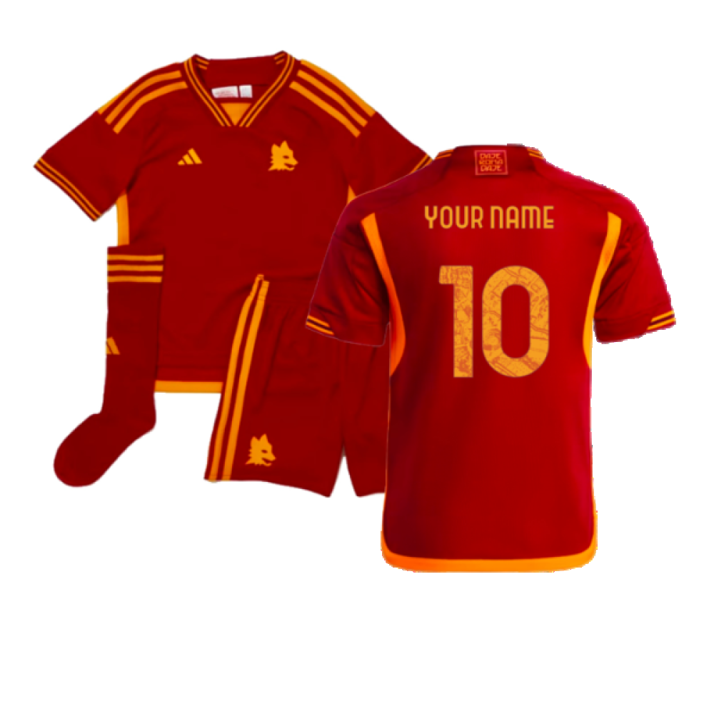 2023-2024 AS Roma Home Mini Kit (Your Name)