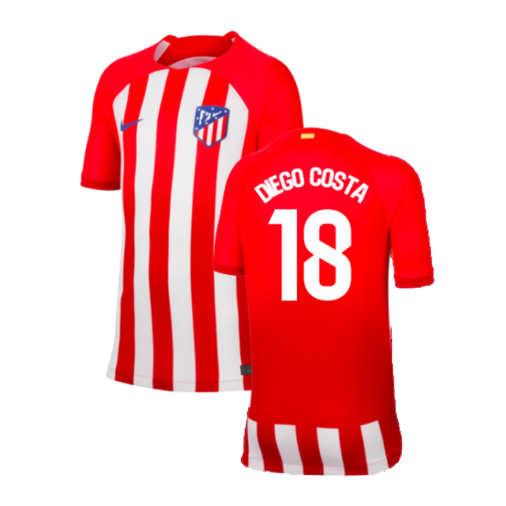 2023-2024 Atletico Madrid Home Shirt (Kids) (Diego Costa 18)