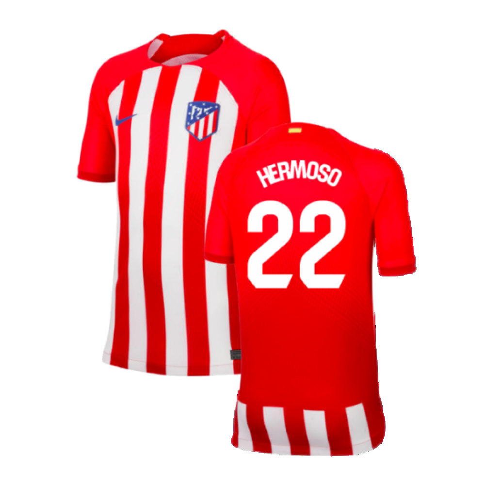 2023-2024 Atletico Madrid Home Shirt (Kids) (Hermoso 22)