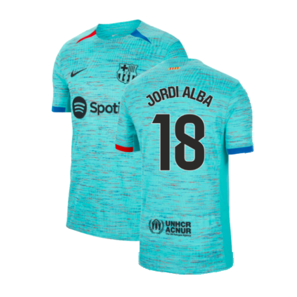 2023-2024 Barcelona Authentic Third Shirt (Jordi Alba 18)