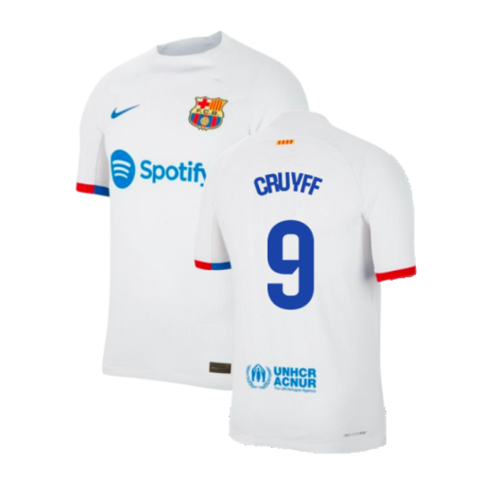 2023-2024 Barcelona Away Authentic Away Shirt (Cruyff 9)